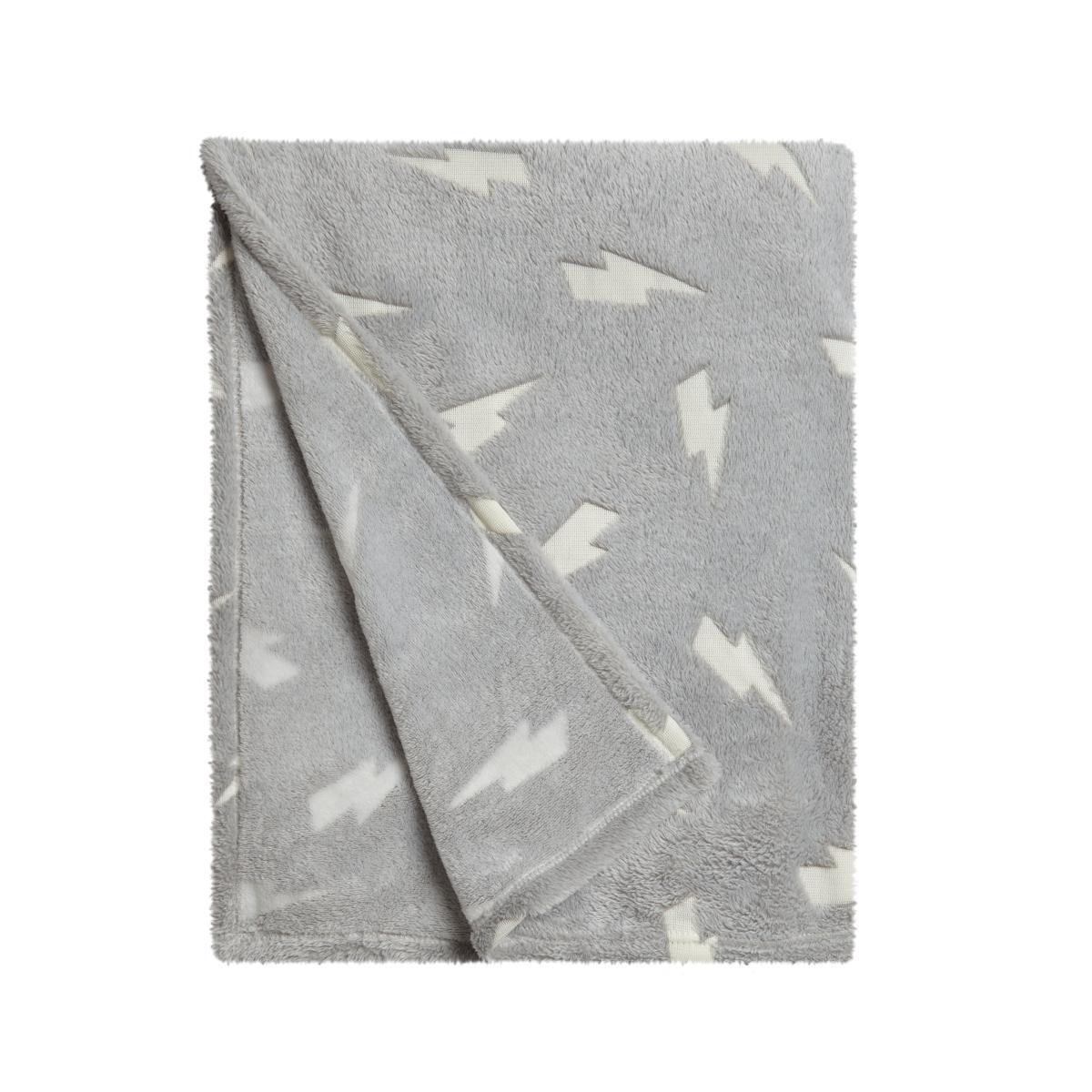 Glow In The Dark Lightning Grey Blanket Grey – image 5
