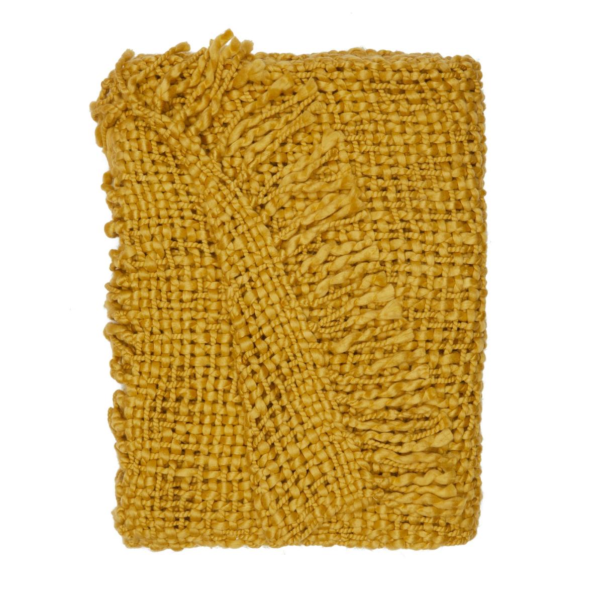 Freya Chunky Knit 130cm x 180cm Throw Orange – image 7
