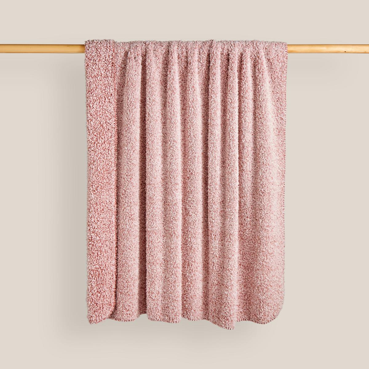 Teddy Bear Soft Marl Throw Pink – image 2