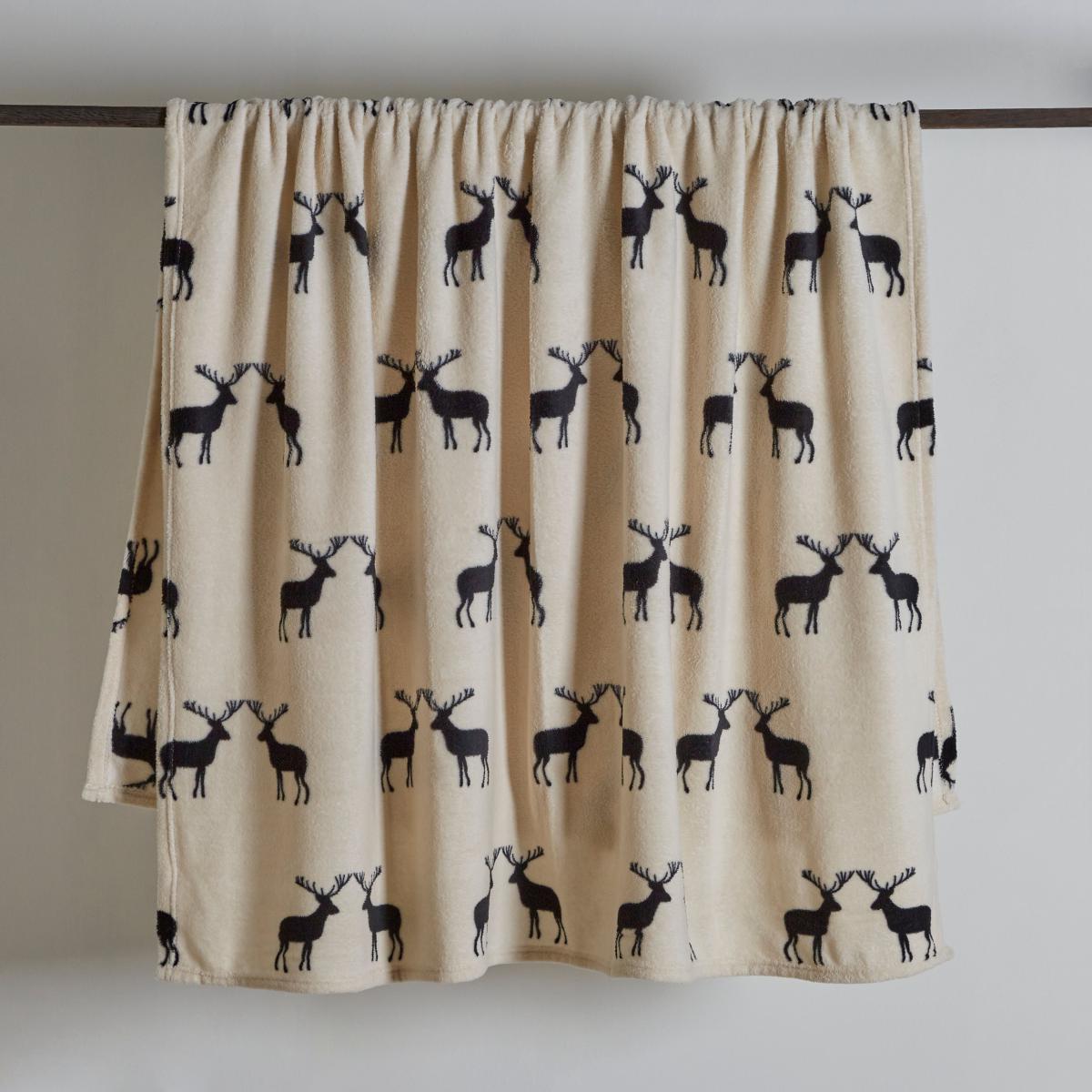 Stag Print Natural Throw Natural – image 2