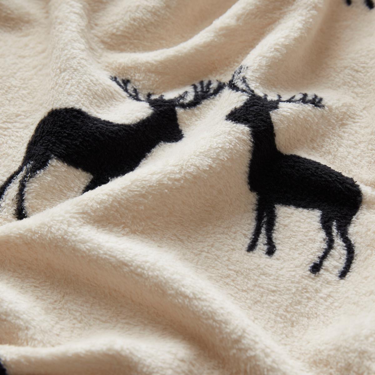 Stag Print Natural Throw Natural – image 4