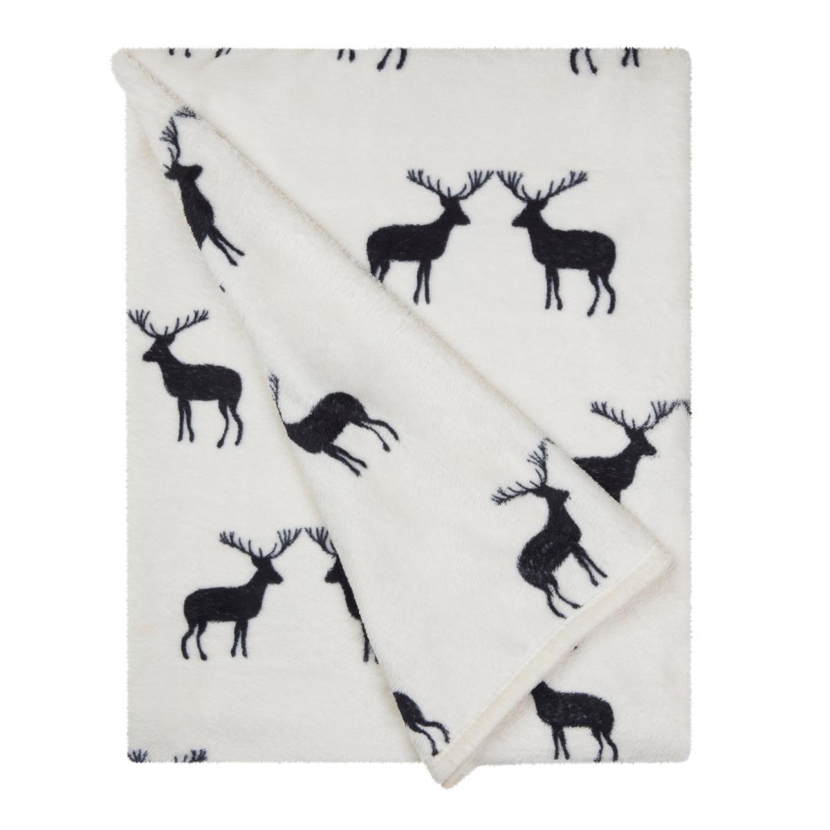 Stag Print Natural Throw Natural – image 5