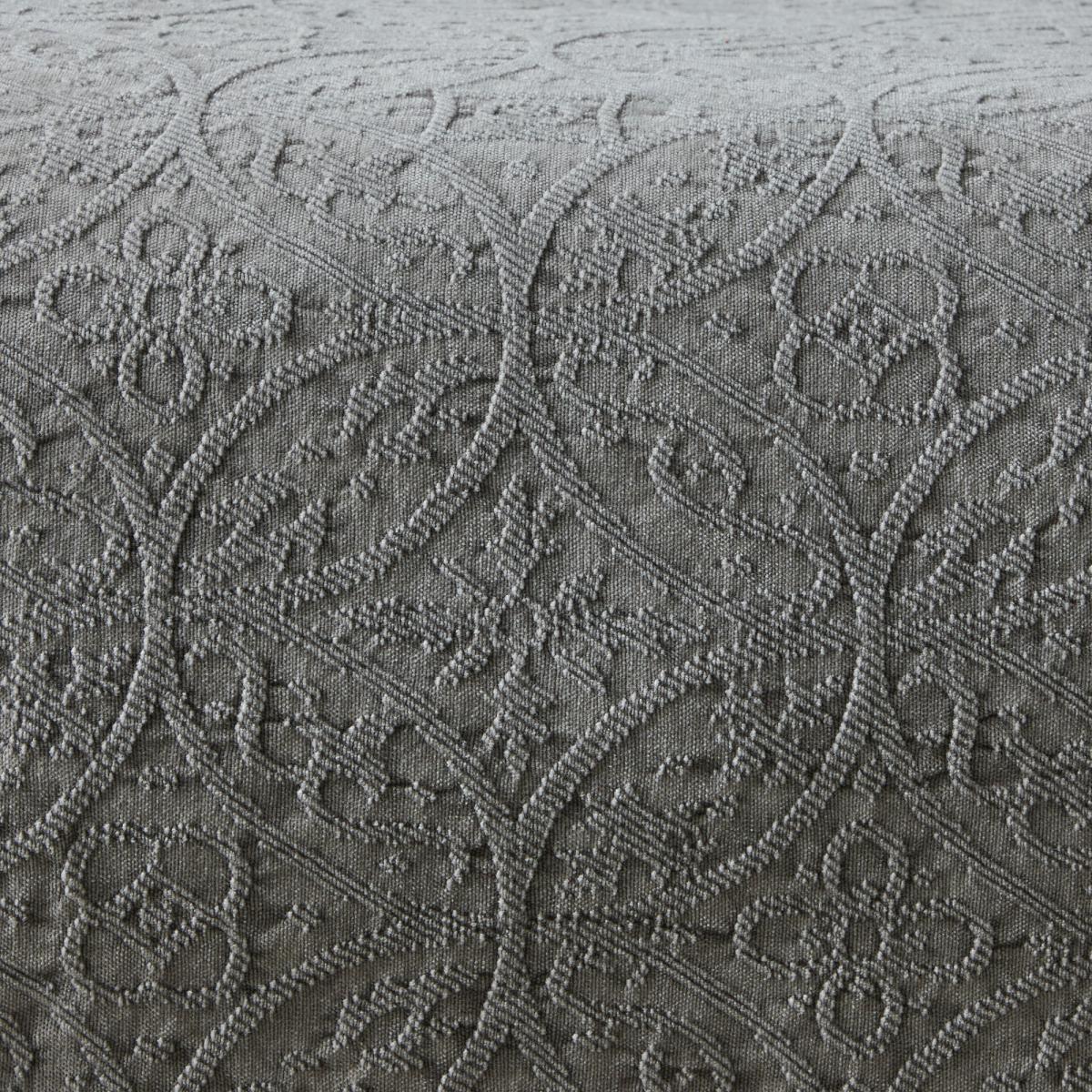 Stonewashed Chenille Stone Bedspread Stone (Grey) – image 2