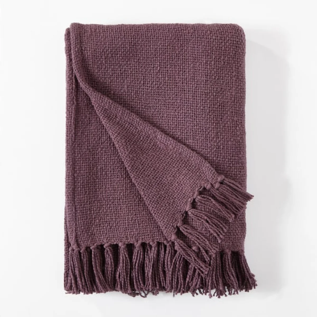 Aris Cotton Weave 130cm x 180cm Throw Purple – image 3