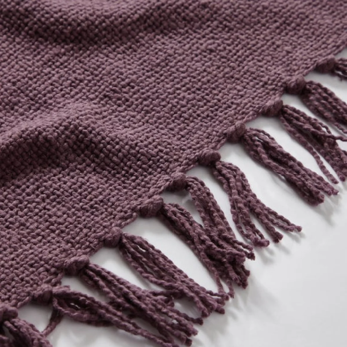 Aris Cotton Weave 130cm x 180cm Throw Purple – image 4