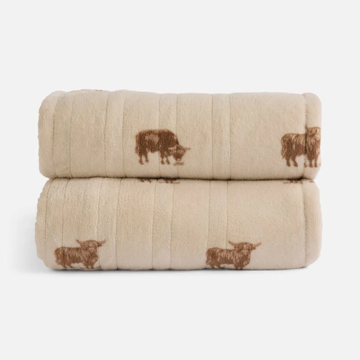 Highland Cow Sherpa Electric Throw Blanket – image 4