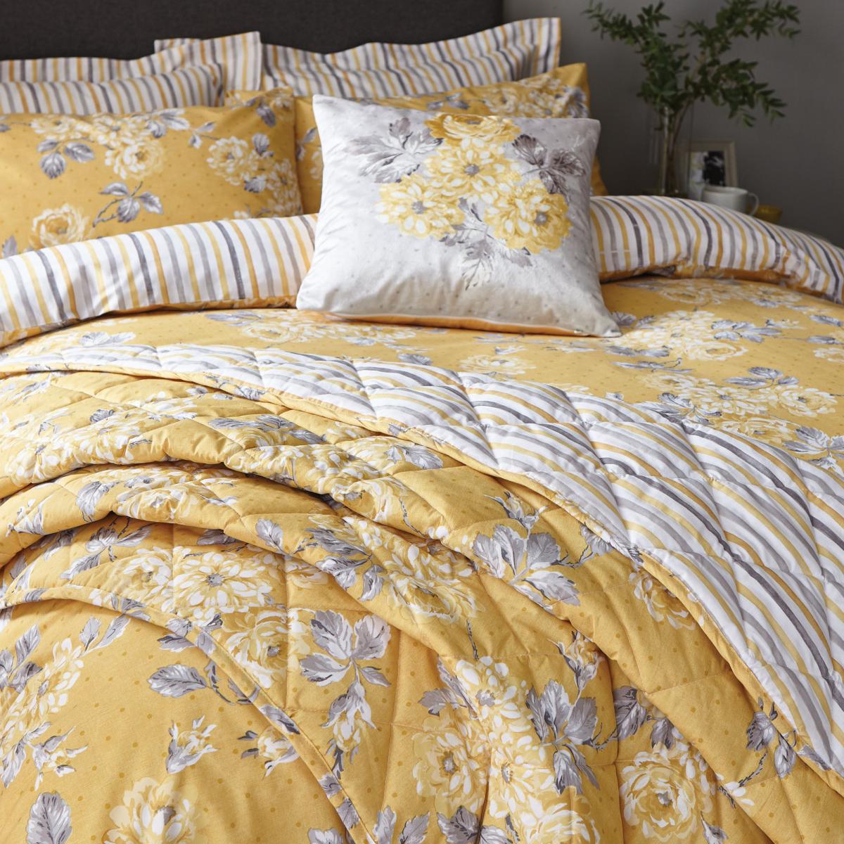 Ashbourne Ochre Bedspread Ochre – image 3