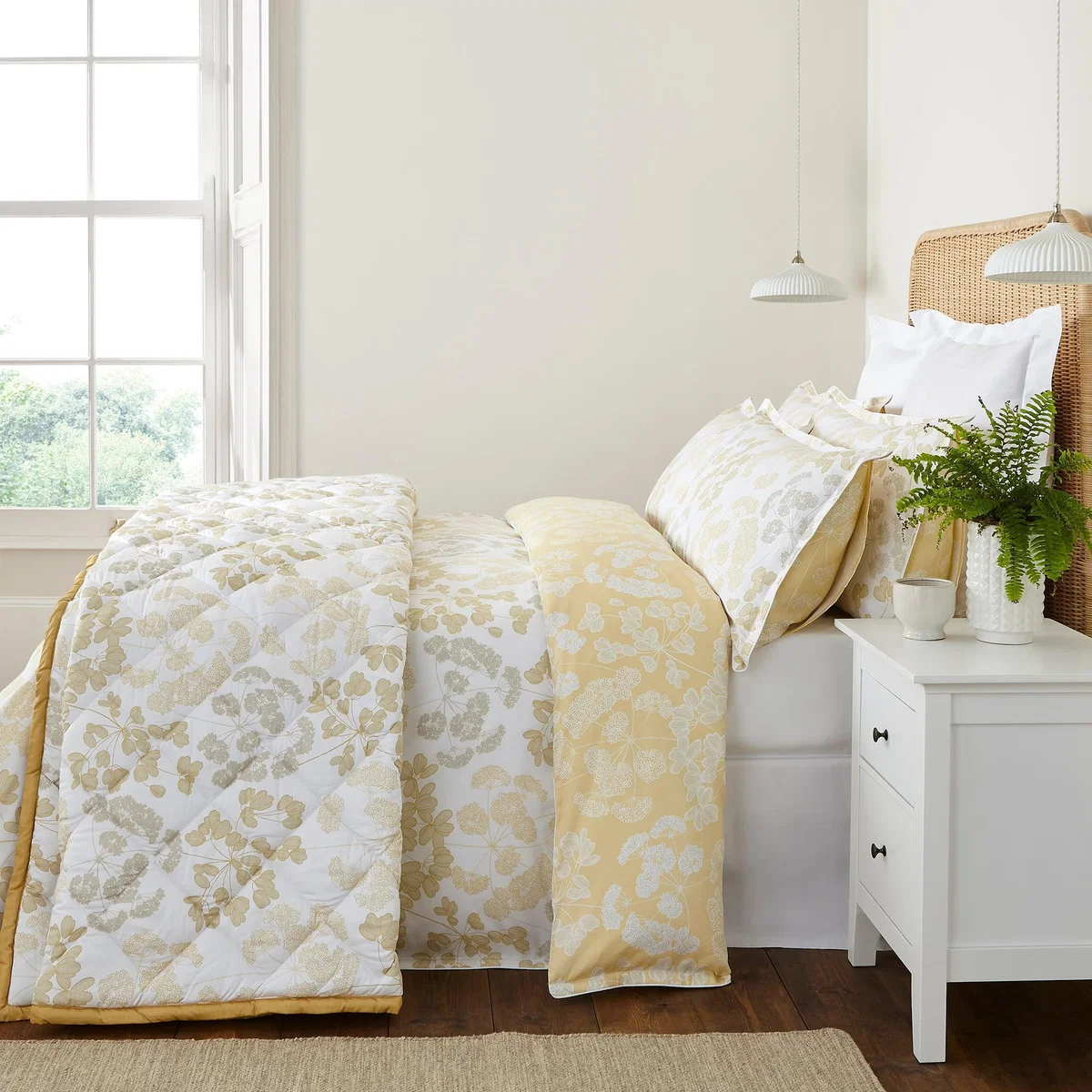 Dorma Daylesford Yellow 100% Cotton Bedspread Yellow – image 2