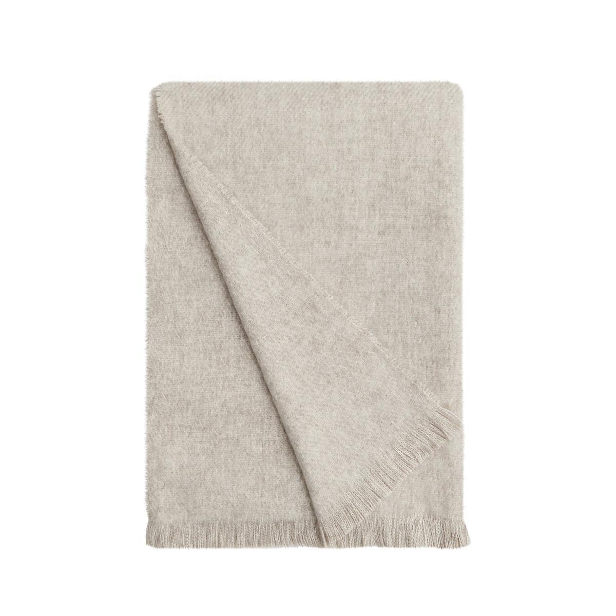 Brushed Grey Woven Throw Grey – image 5