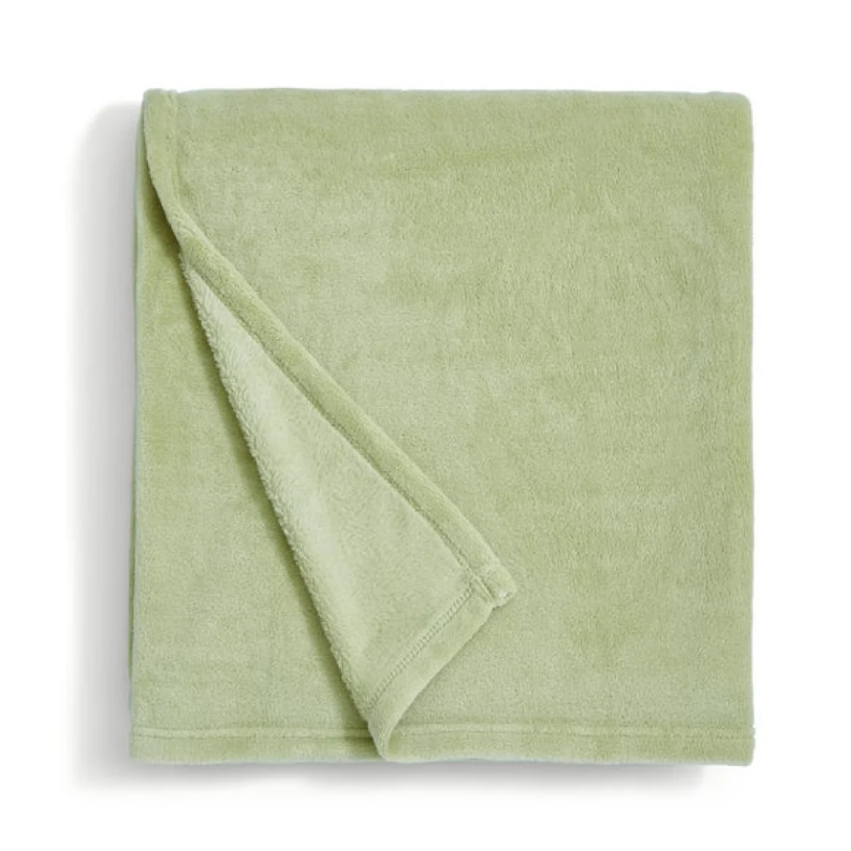 Soft Fleece 130cm x 170cm Throw Light Moss – image 5
