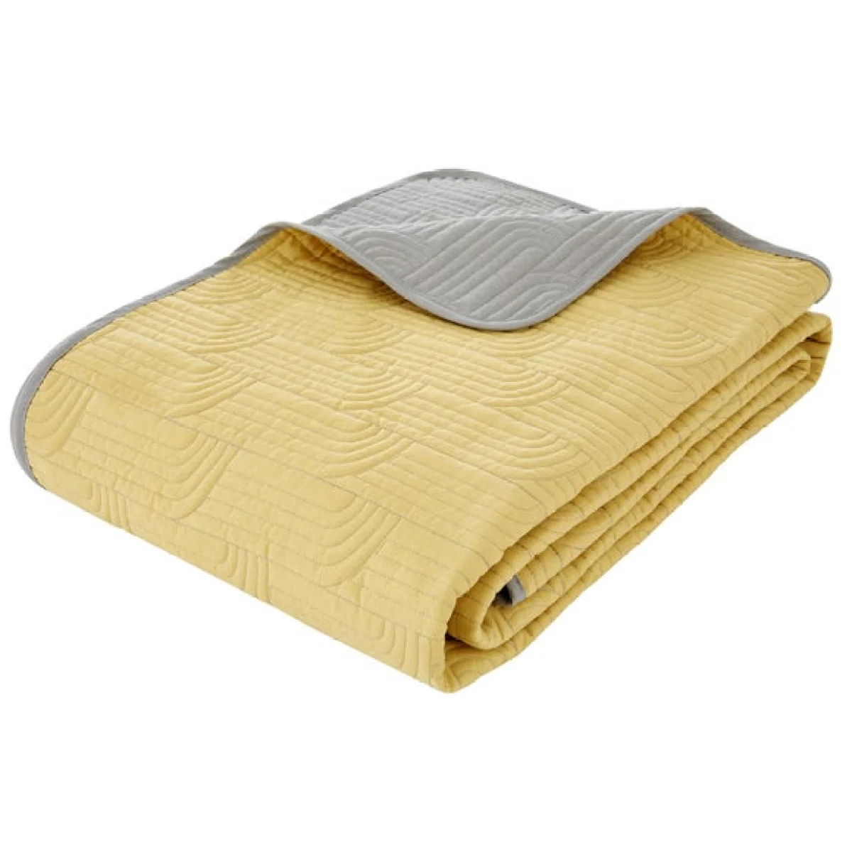 Catherine Lansfield Embroidered Blossom Ochre Bedspread Ochre (Yellow) – image 3
