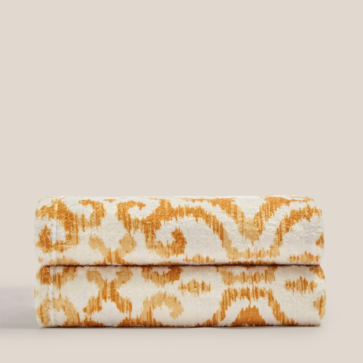Printed Fleece Sitara 130x160cm Throw Old Gold Old Gold – image 4