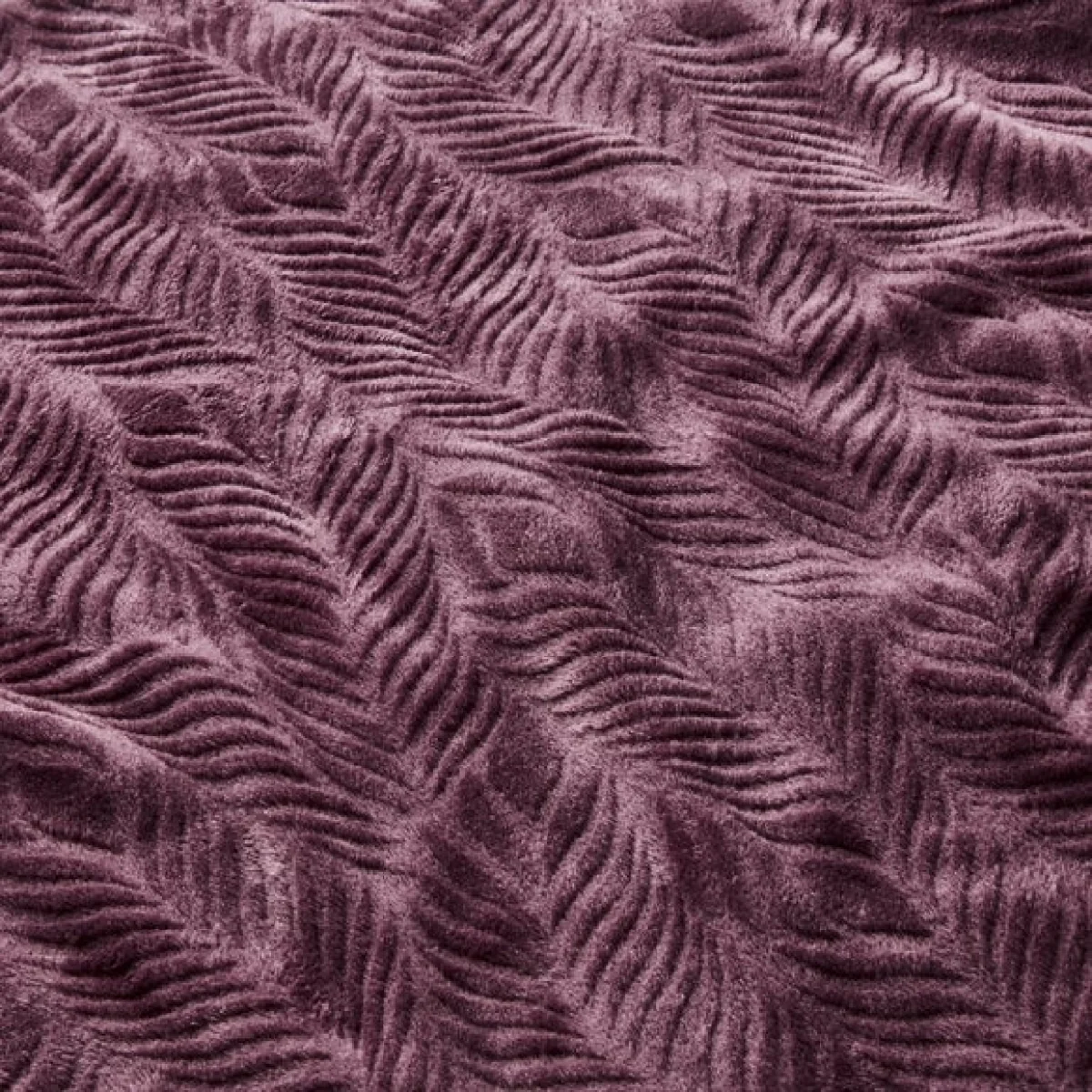 Leila Leaf Fleece Throw 130x170cm Thistle – image 2