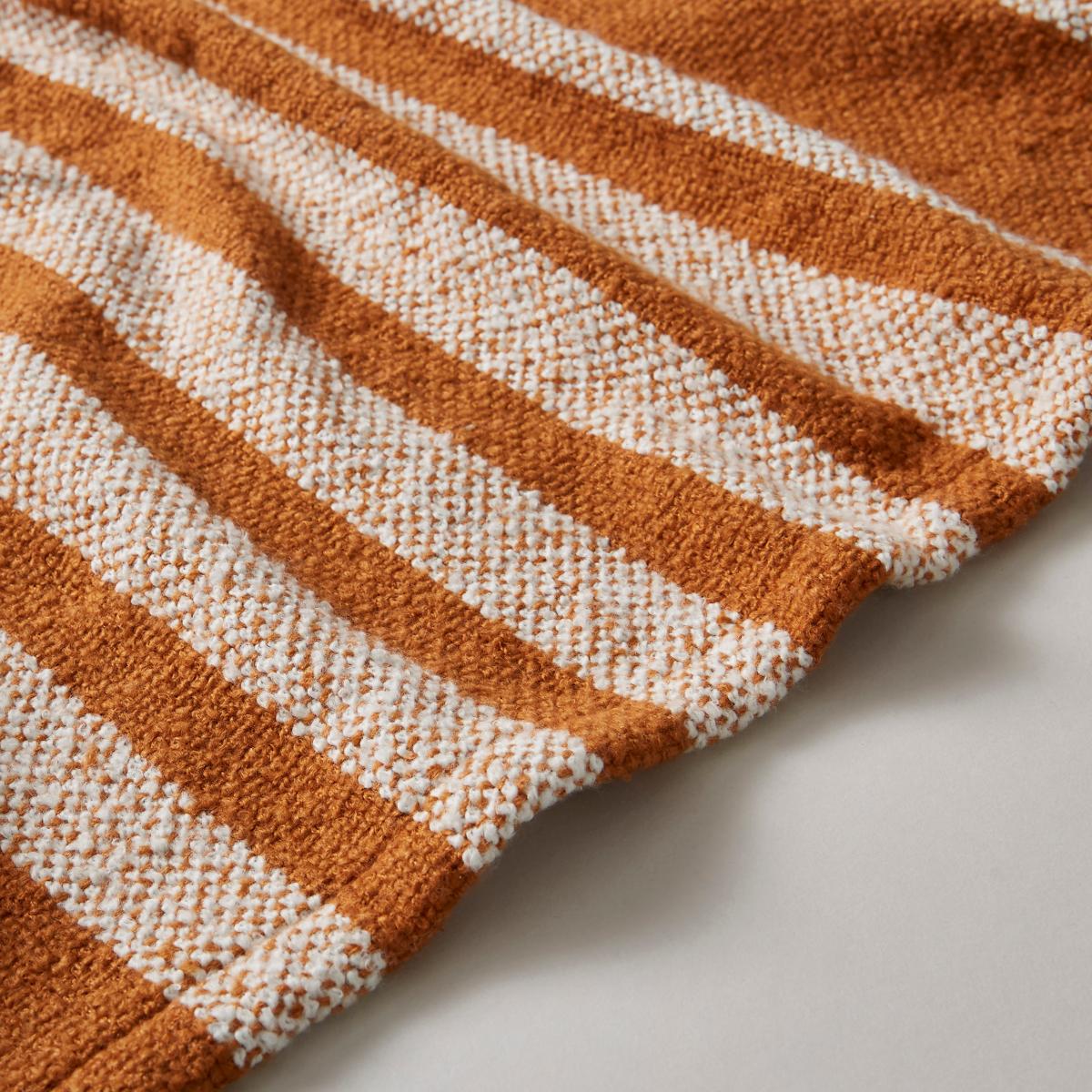 Stripe Woven Tassel Throw 130cm x 180cm Caramel – image 5