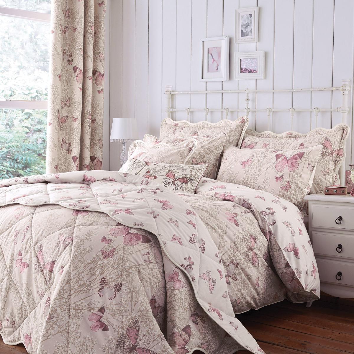Botanica Butterfly Blush Bedspread Pink – image 3