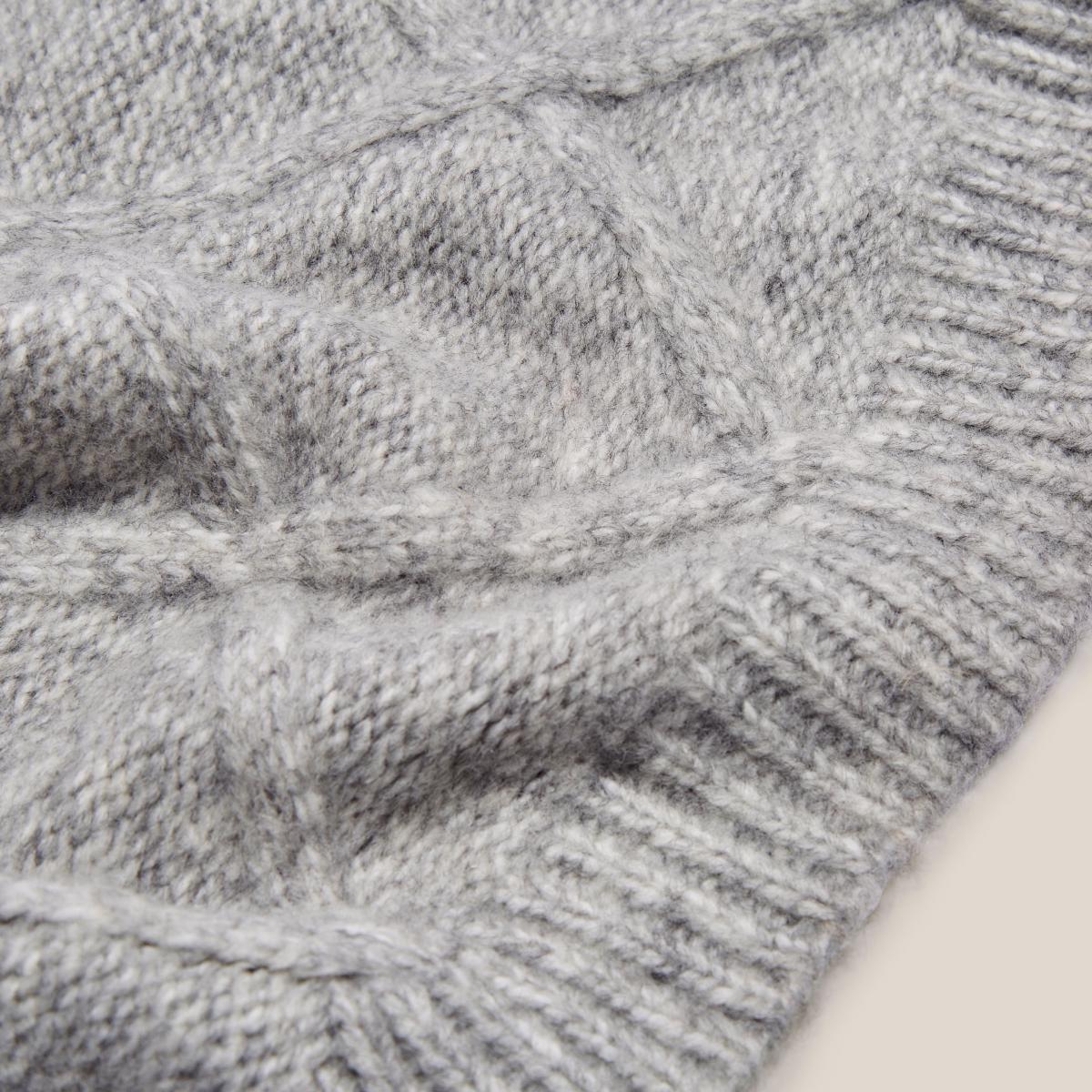 Diamond Marl Grey Throw Grey – image 3
