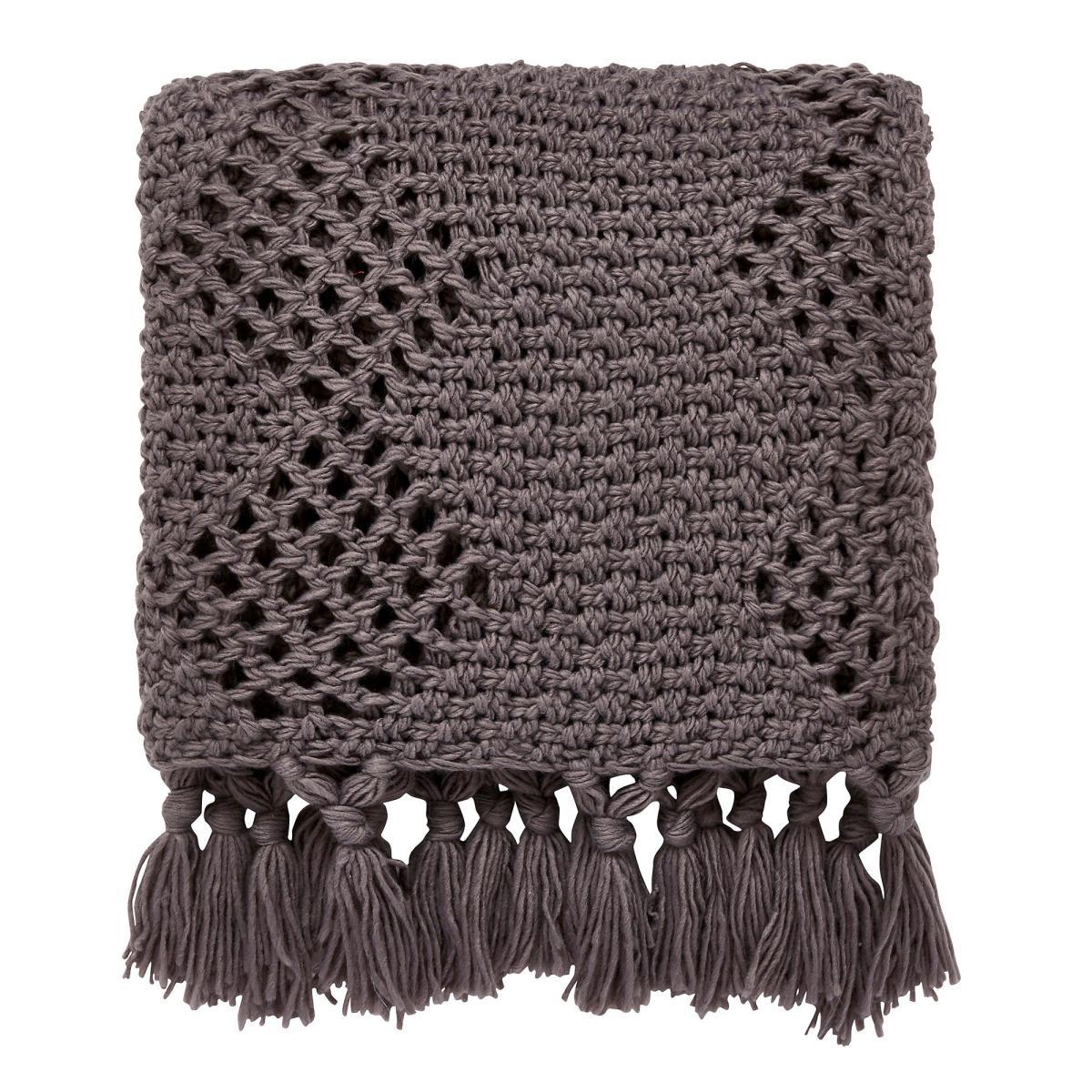 Helena Springfield Moda Peregrine Knit Throw Charcoal – image 2