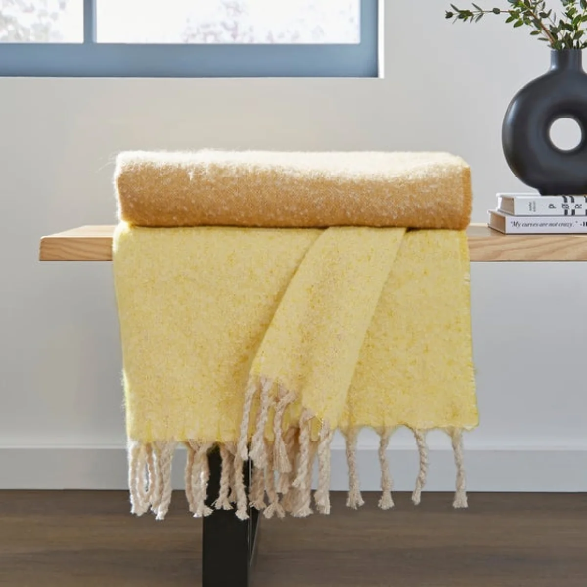 Ombre Mohair Throw 130x180cm Natural – image 4
