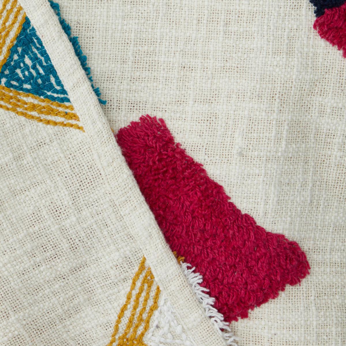 Tufted Multicoloured 130cm x 180cm Throw Blue, Yellow and White – image 3