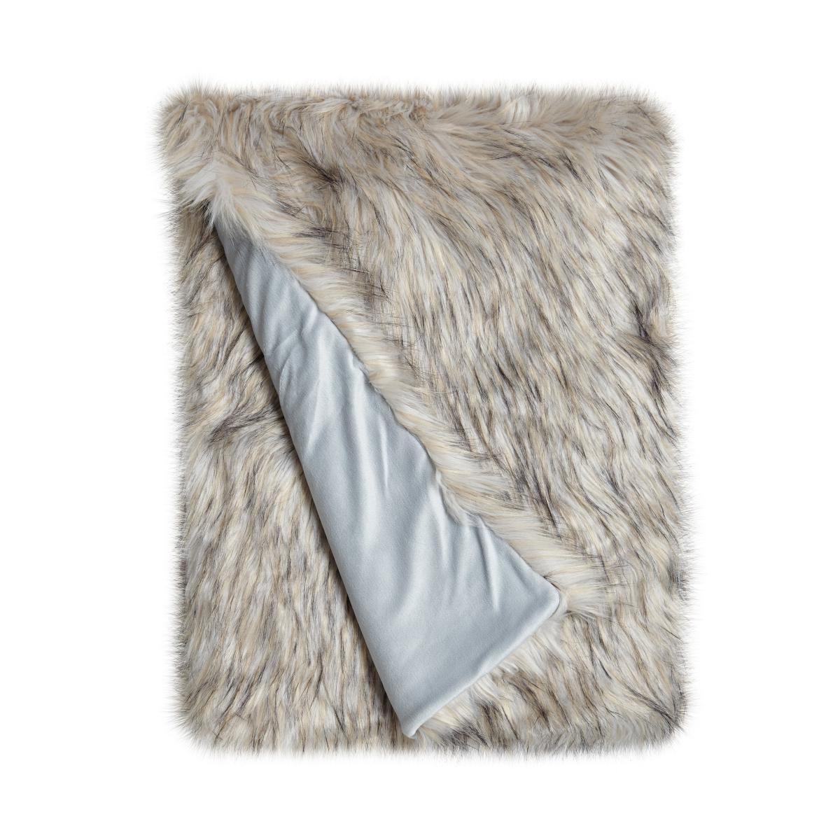 Faux Fur Bear Throw Grey – image 5