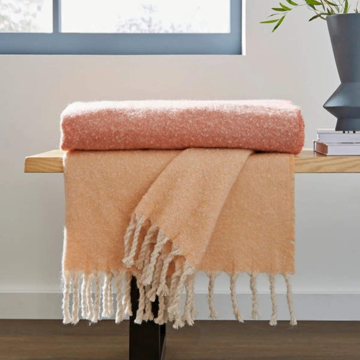 Ombre Mohair Throw 130x180cm Clay – image 3