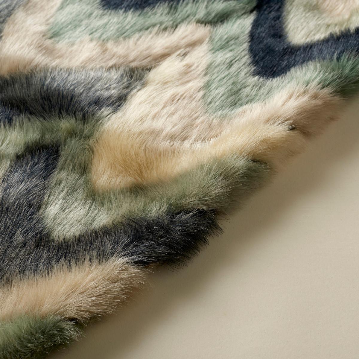 Eska Faux Fur Throw Blue/Green/Brown Flitch