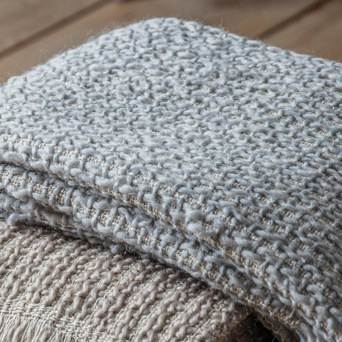 Tonal Enlaced Grey Throw Grey – image 3