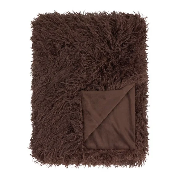Furn. Rowan Faux Fur Throw Blanket 130cm x 175cm – image 3