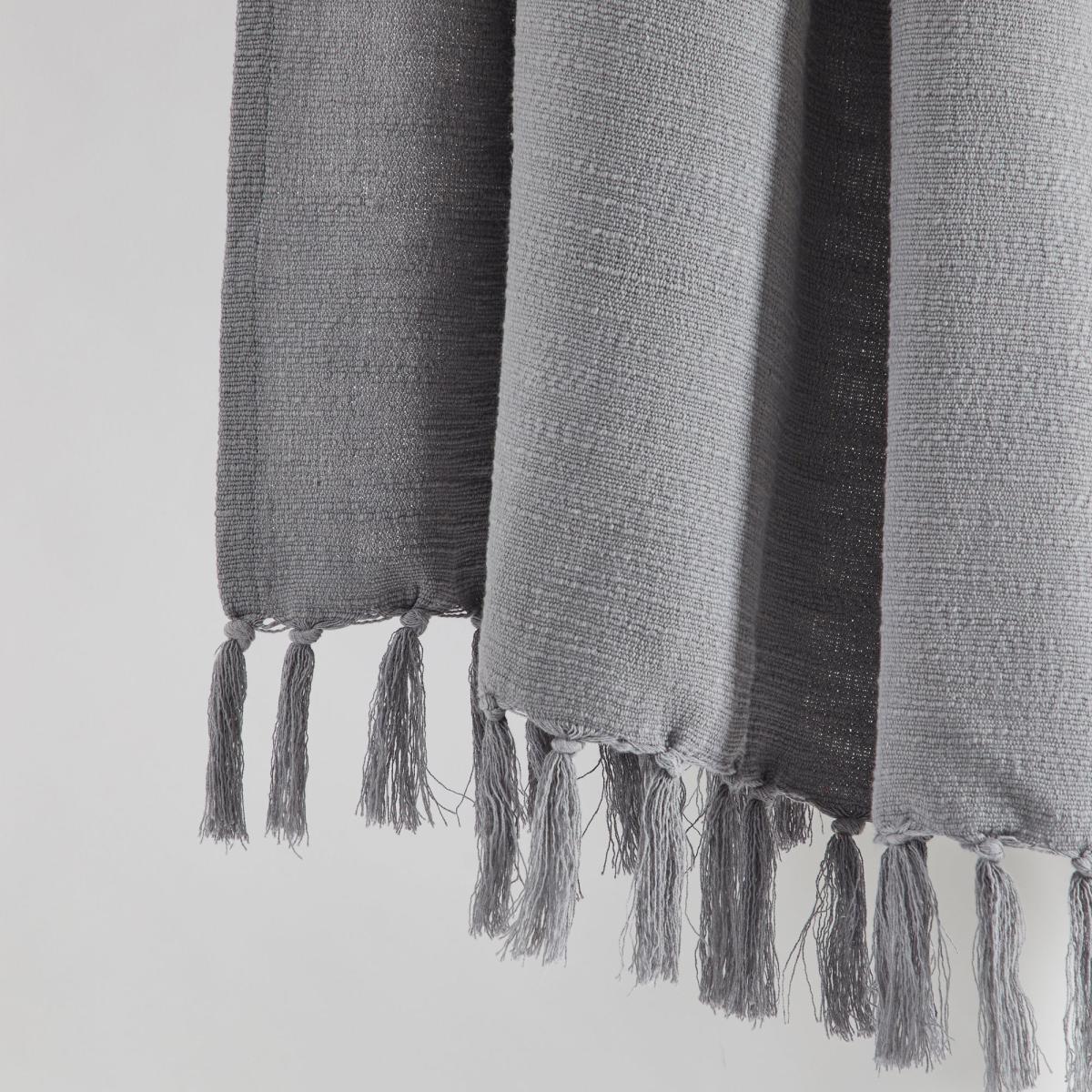 Cotton Slub Throw Grey – image 3