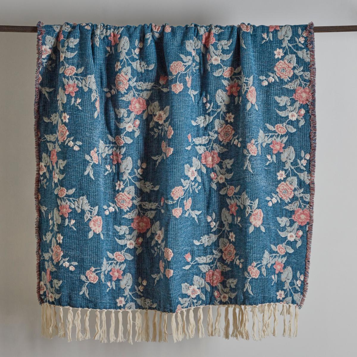 Lovely Flowers Jacquard Throw MultiColoured – image 2