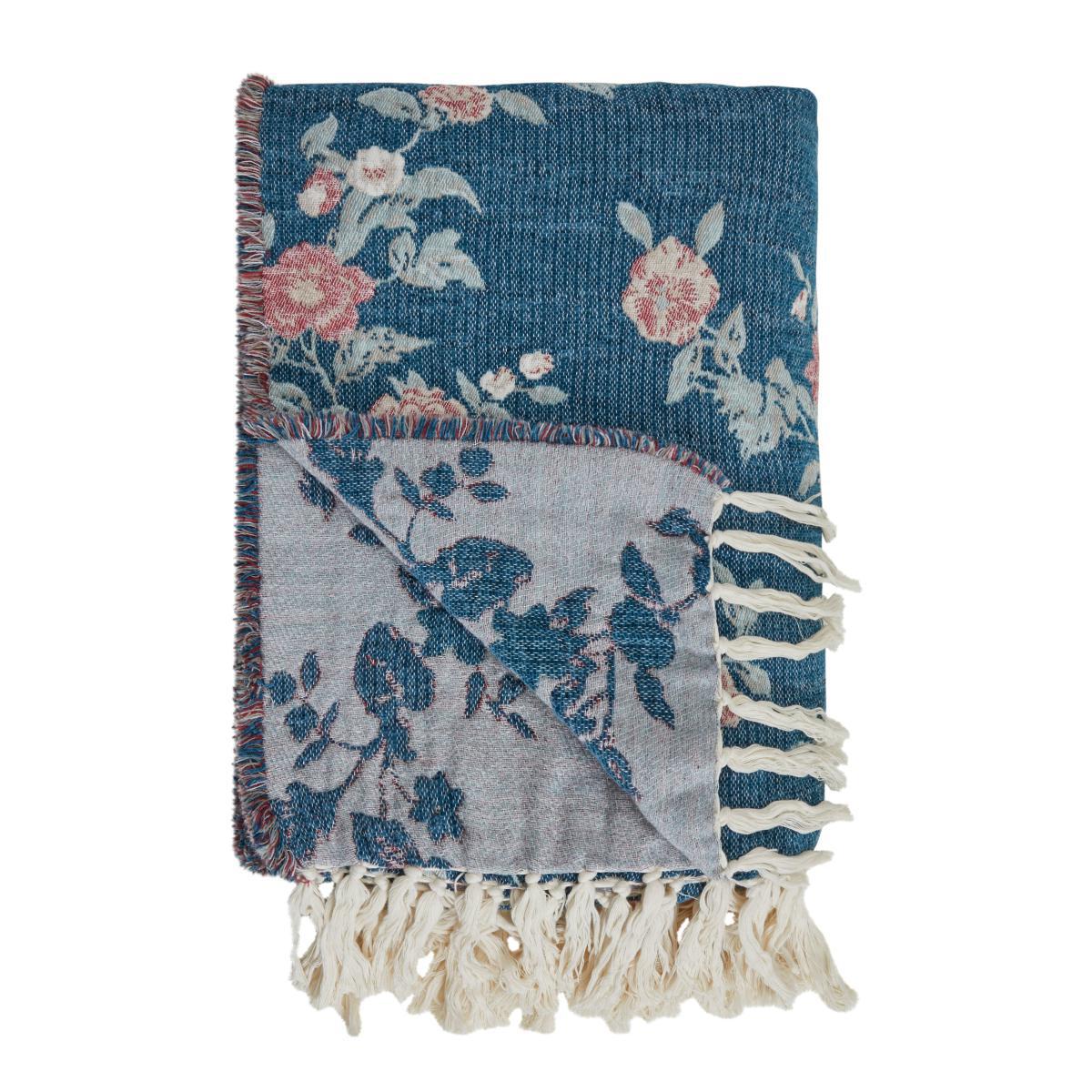 Lovely Flowers Jacquard Throw MultiColoured – image 5