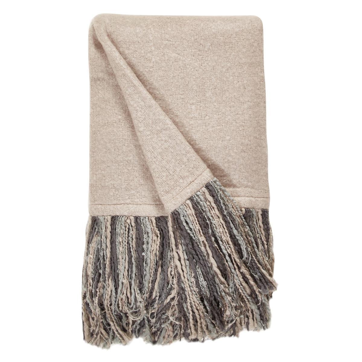 Mala Faux Mohair 130cm x 150cm Throw Natural – image 2