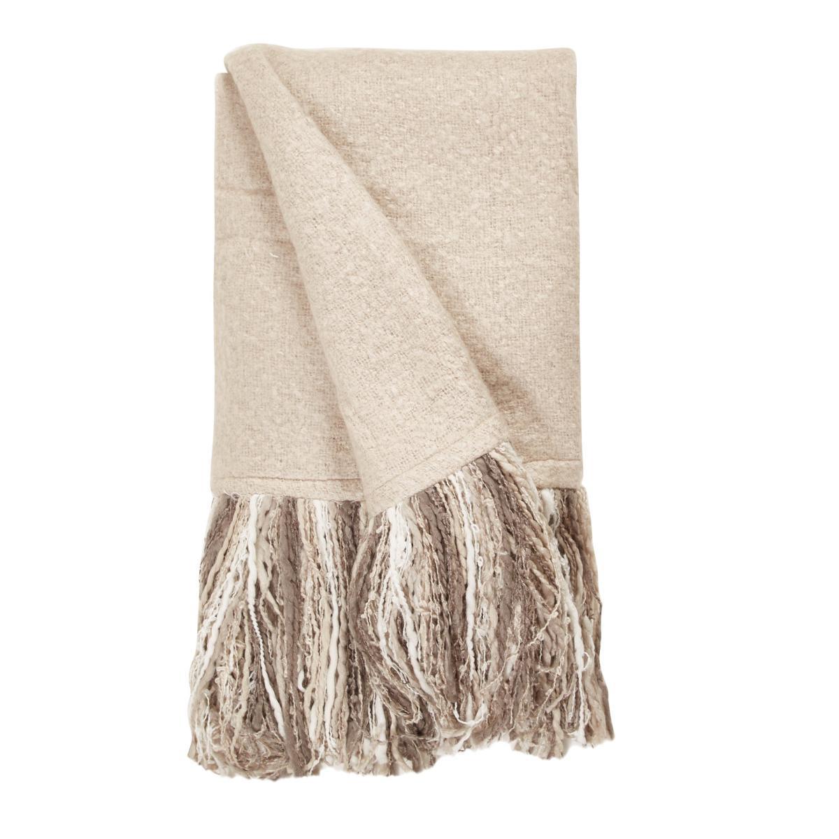 Mala Faux Mohair 130cm x 150cm Throw Natural – image 3