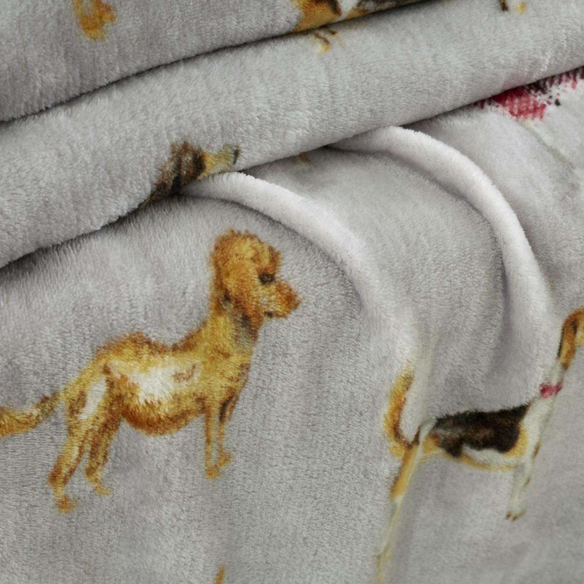 Catherine Lansfield Country Dogs Printed Fleece Throw Blanket 130cm x 170cm – image 2