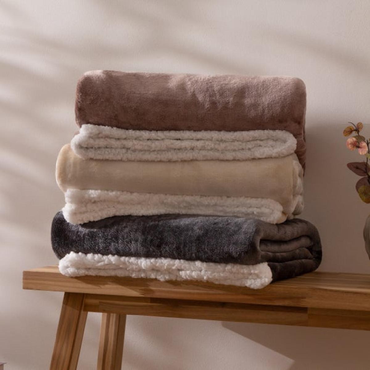 Riva Home Lux Sherpa Fleece Throw Blanket – image 4