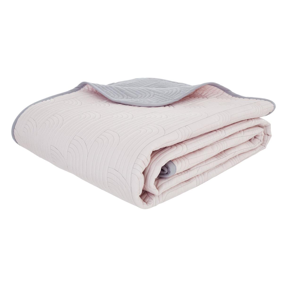 Catherine Lansfield Pink Embroidered Blossom Bedspread Pink – image 2