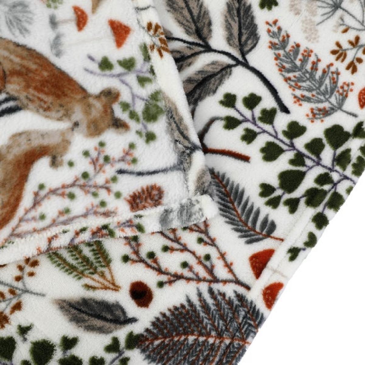 Woodland Printed Fleece Throw Blanket – image 5