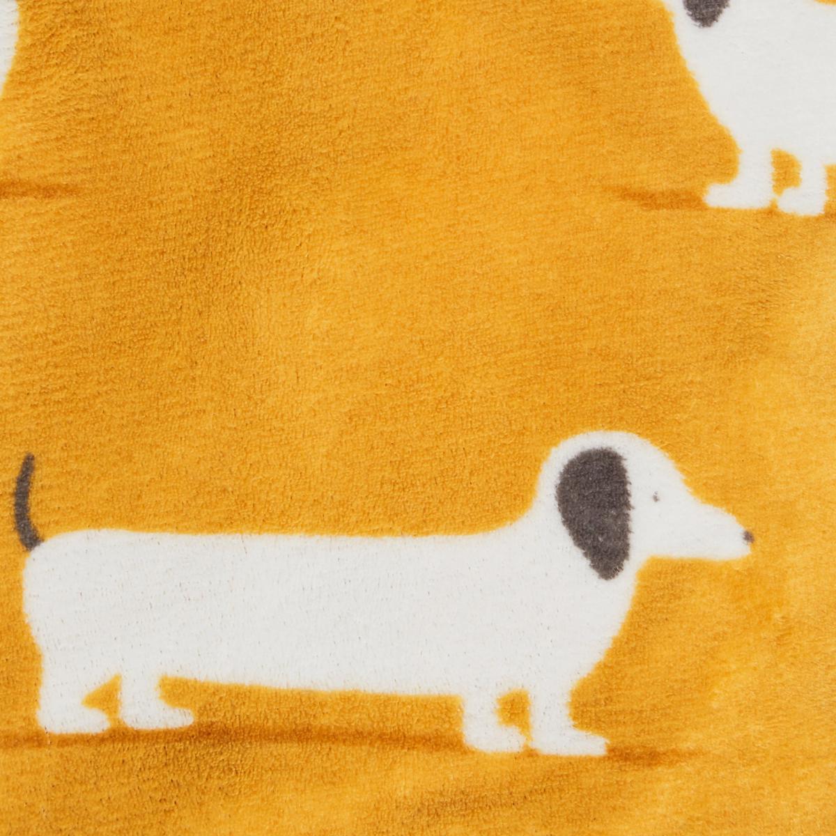 Sausage Dog Yellow 130cm x 170cm Throw Yellow – image 3