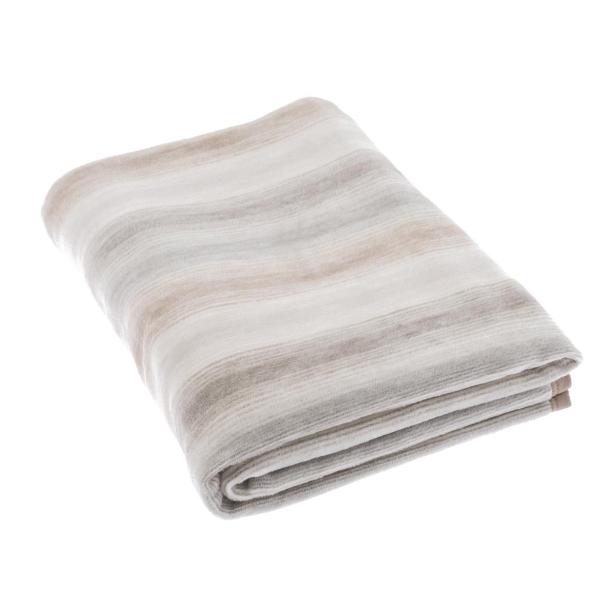 Thermosoft Ombre Stripe Natural Throw Natural – image 2