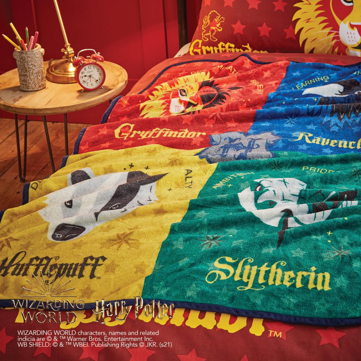 Harry Potter Houses Blanket MultiColoured – image 3