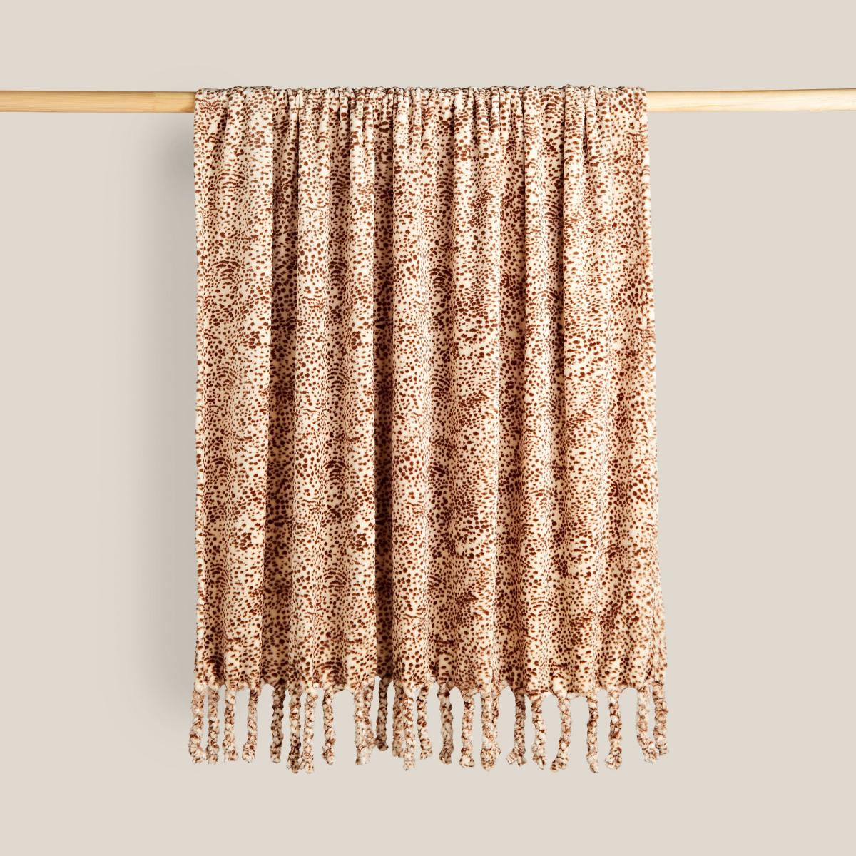 Leopard Tassel Printed Throw 130x180cm Natural – image 2