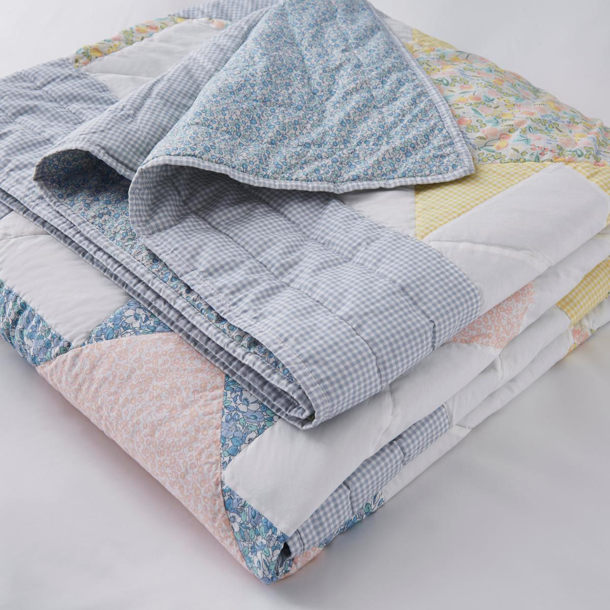 Dorma Decades Nancy Rose Blue Bedspread Blue – image 2