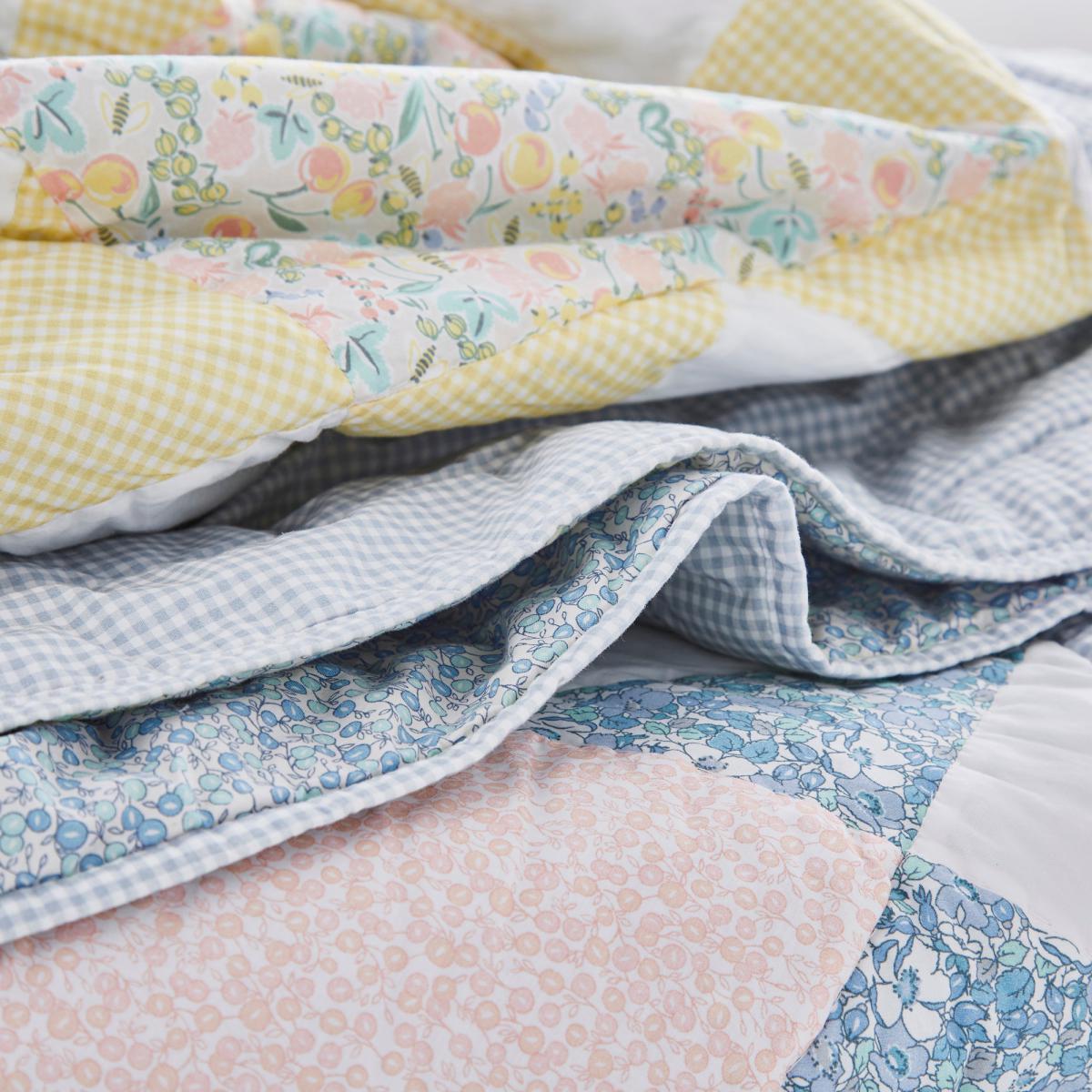 Dorma Decades Nancy Rose Blue Bedspread Blue – image 5