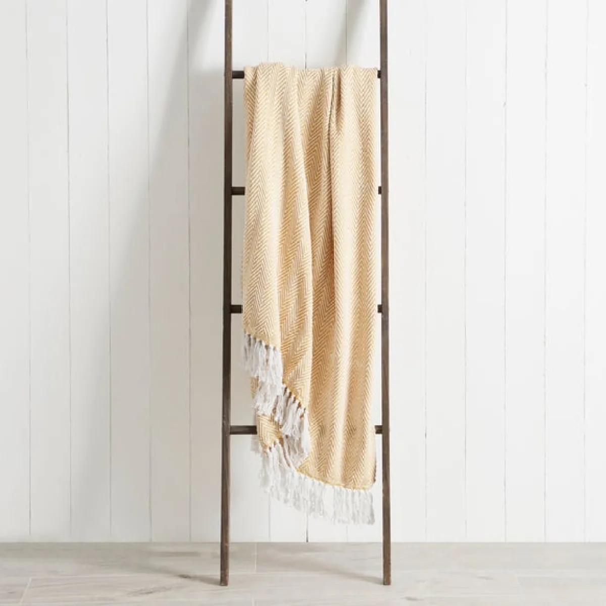 Jenson Herringbone 130cm x 180cm Throw Blue – image 2