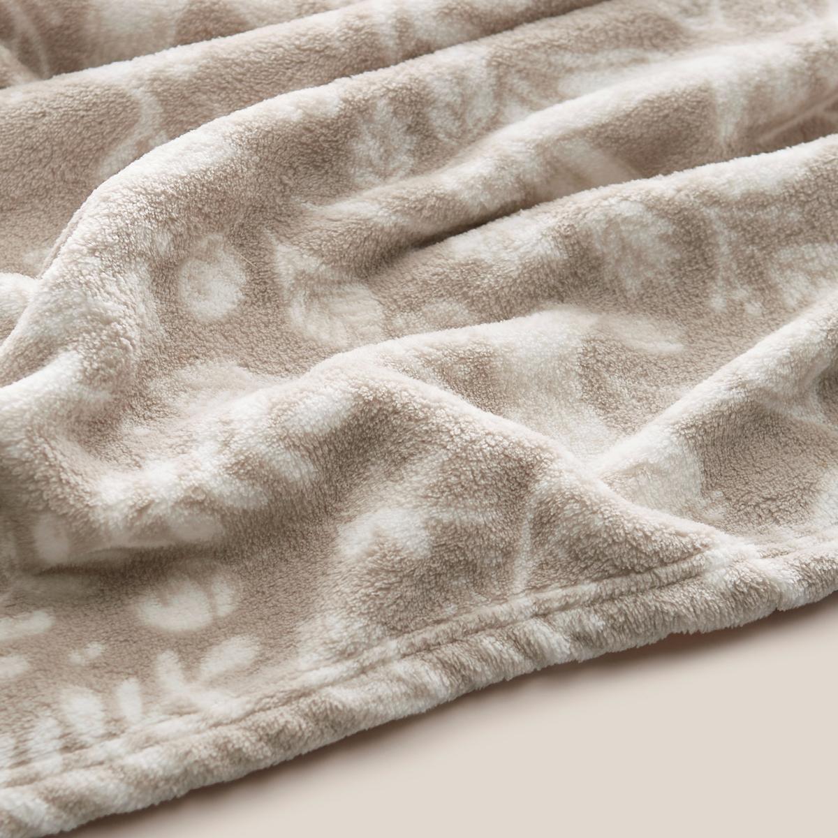 Printed Fleece Fox and Hare Throw 130x160 Natural Natural – image 3