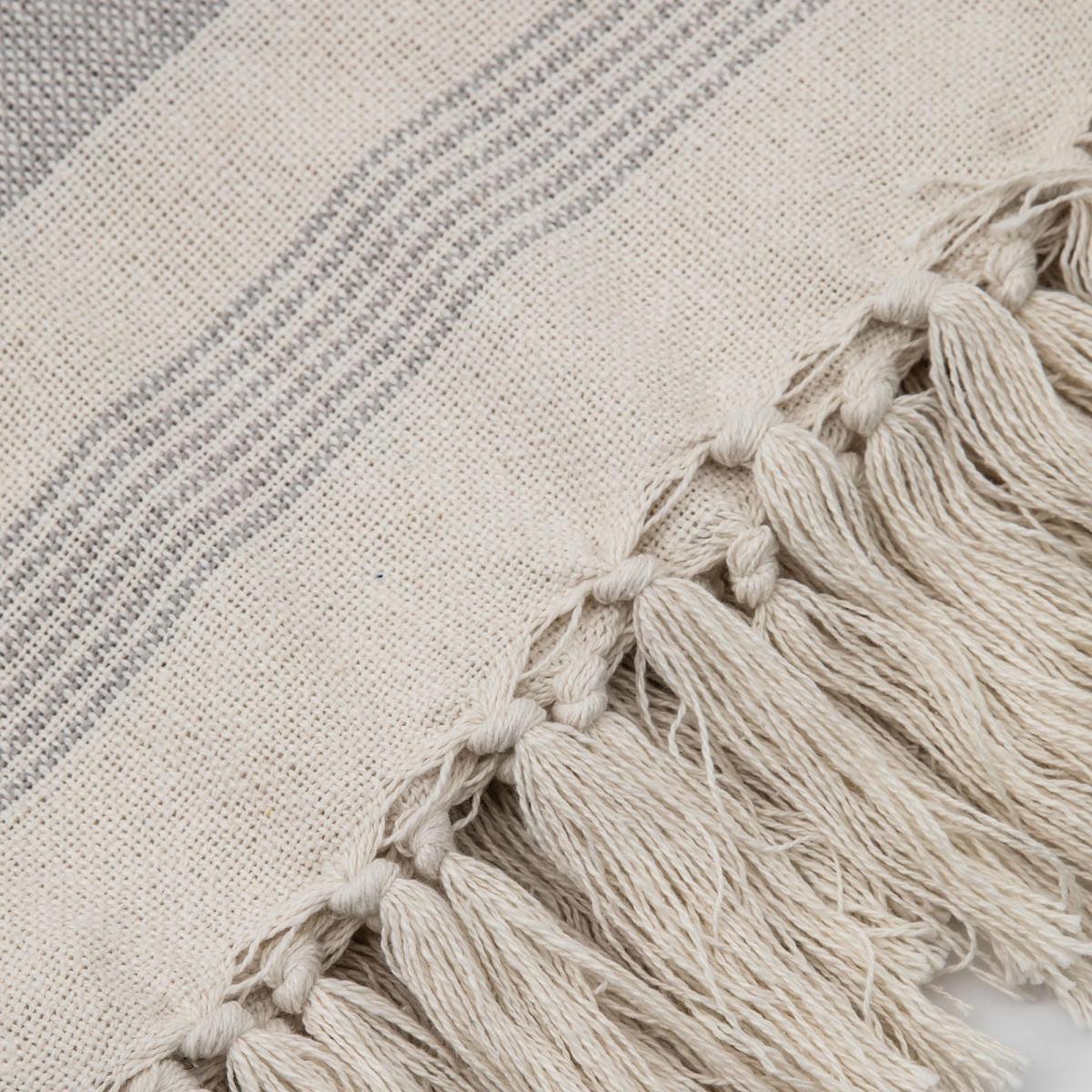 Simply Organic Stripe Throw Taupe – image 2