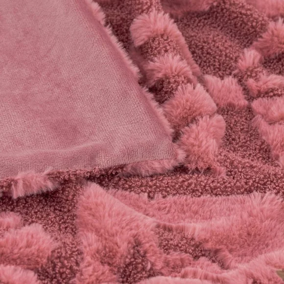 Furn. Big Bows Faux Fur Boucle Throw Blanket 140cm x 180cm – image 2