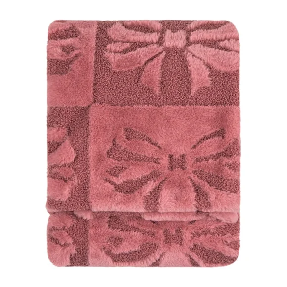 Furn. Big Bows Faux Fur Boucle Throw Blanket 140cm x 180cm – image 3