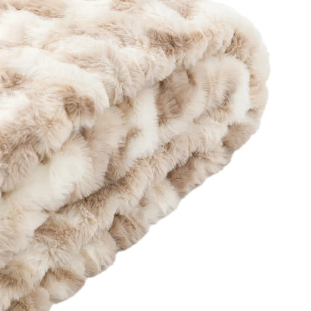 Luxurious Mottled Faux Fur Throw Blanket – image 5