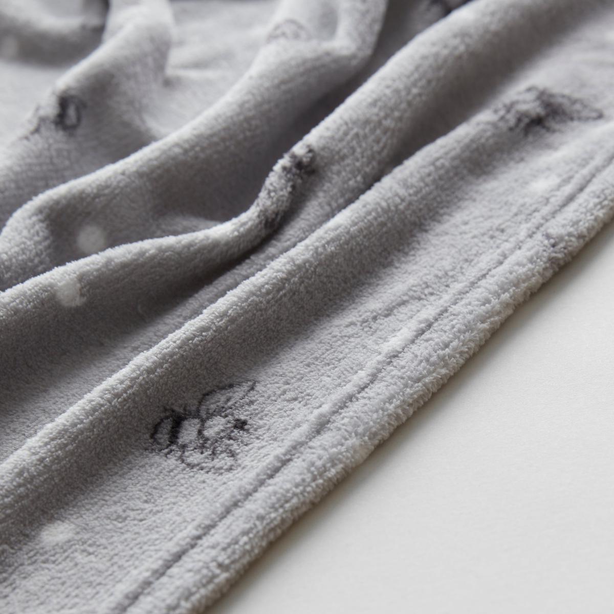 Bee Fleece Throw Grey – image 3